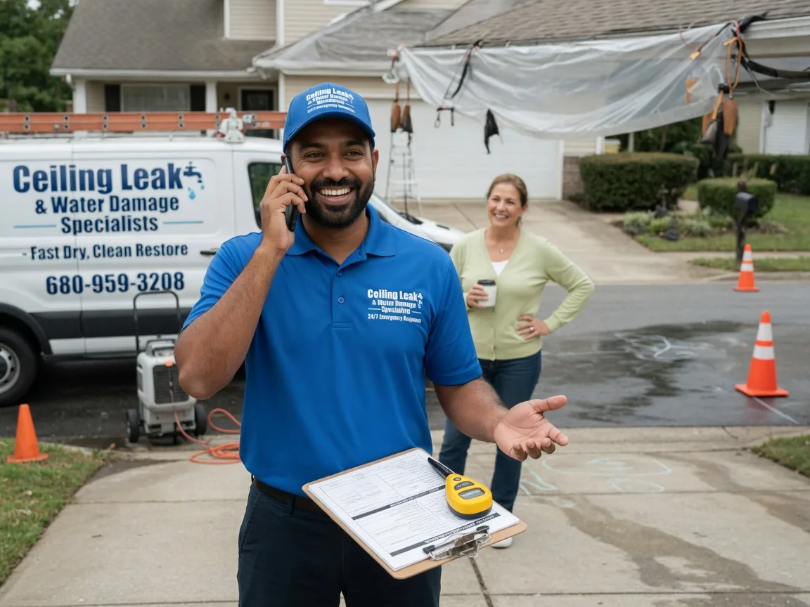 Ceiling Leak Cleanup Adel, IA FAQs
